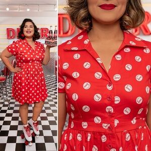 Stitch Shoppe by Loungefly Coca Cola Soda Bottle Cap Print Dress
